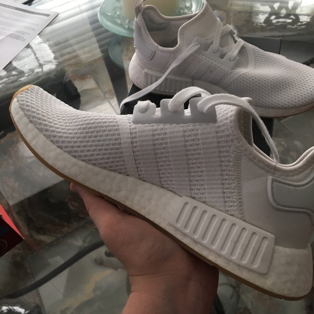 All white nmd